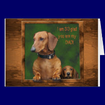 A dachshund Father's Day cards