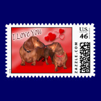 A Dachshund Love Stamp stamps