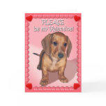 A Dachshund Puppy's Wish for Valentines Day cards
