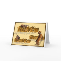 A Dachshund Thank You Greeting Cards