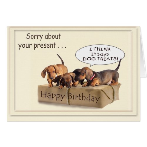 A Dachsund Birthday Greeting Card