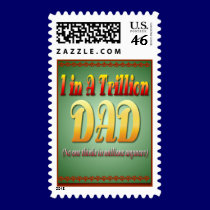 A Dad In A Trillion postage stamps