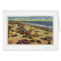 A Daily Scene on the Beach Greeting Cards