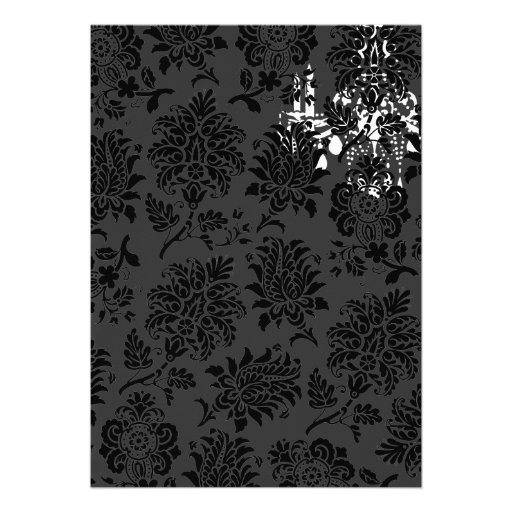 A Damask Victorian Engagement Party Invitation