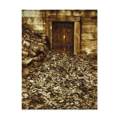 A Dark Door Postcard by CemDesigns