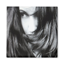 A Darker Shade of Gray - Self Portrait Fridge Magnet