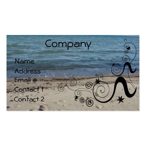 a day at the beach-Customize it Business Card (front side)