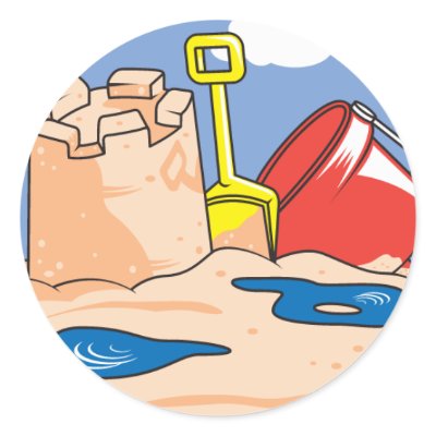 a day at the beach sticker Zazzle_sticker