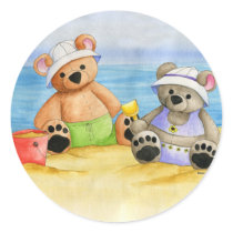 A Day at the Beach Sticker by 13BlackCatsDesigns A Day at the Beach Sticker