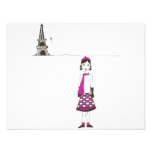 A day in Paris France Personalized Invitation