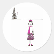 A day in Paris France Stickers