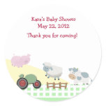 A Day on the Farm Baby Shower Favor Sticker
