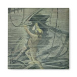 A Deep Sea Diver Looking at the Wrecks Refrigerator Magnet
