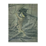 A Deep Sea Diver Looking at the Wrecks Postcards