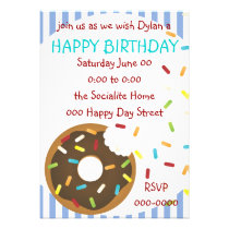 A Delicious Bite of Donut invitations