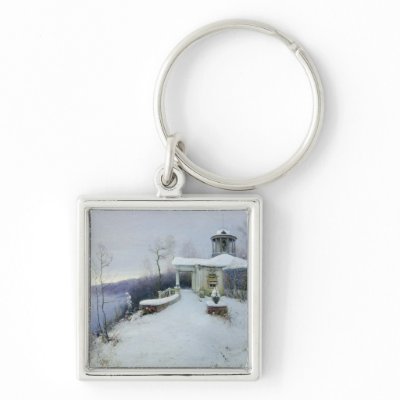 A deserted manor house keychain by bridgemanart
