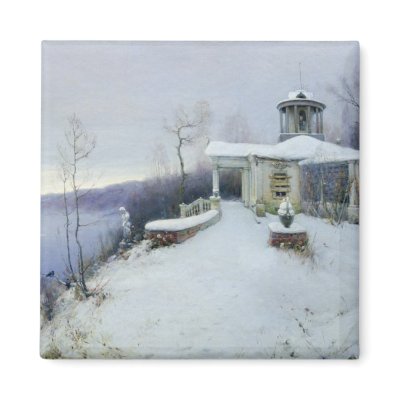 A deserted manor house magnets by bridgemanart