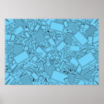"A Designers Life" Blue Poster posters