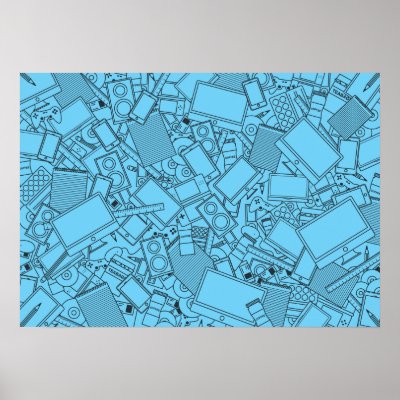 "A Designers Life" Blue Poster by callumchapman