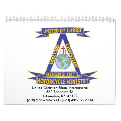 a_Digital_Patch_1 copy, United Christian Bikers... Wall Calendar by chaplainWilliam