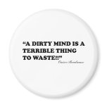 A Dirty Mind Is A Terrible Thing To Waste Fridge Magnet