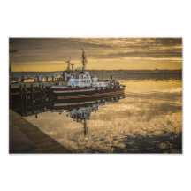 A Docked Pilot Boat at Sunrise Halifax, NS Photograph