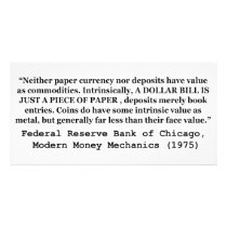 A Dollar Bill Is Just a Piece of Paper Photo Cards
