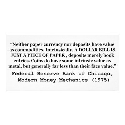 A Dollar Bill Is Just a Piece of Paper Photo Cards by wallarts