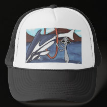 A Dolphin Friend Hat by Quantum_Art_Nerd A Dolphin Friend Hat
