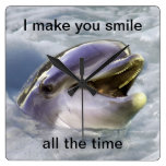 A dolphins best smile wall clock