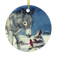 A Donkey For Christmas Ornaments