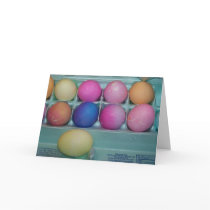 A Dozen Colored Eggs, Easter Card