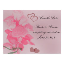 A Dozen Roses Save the Date Postcard