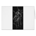 A dragon in smoke (black) greeting card