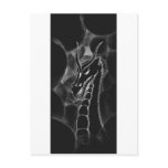 A dragon in smoke (black) post card