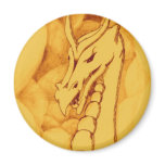 A Dragon Wreathed in Smoke (Bronze) Magnets