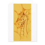 A Dragon Wreathed in Smoke (Bronze) Postcard
