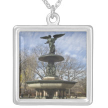 A dry winter Bethesda Fountain in Central Park Custom Jewelry