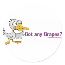 A duck walks into a bar... round stickers