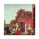 A Dutch Courtyard, c.1658-60 Magnets