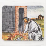A European engaged in making a reliquary Mousepads