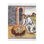 A European engaged in making a reliquary Postcard
