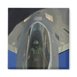A F-22 Raptor receives fuel from a KC-135 Refrigerator Magnet