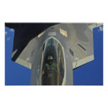 A F-22 Raptor receives fuel from a KC-135 Photographic Print