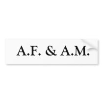 A.F. & A.M. BUMPER STICKERS