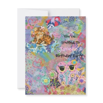 A Fabric Wonderland Birthday Party Invitation by udonchow