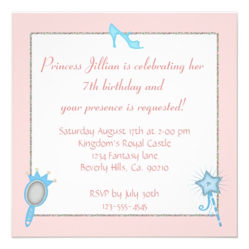A Fabulous Princess Party Custom Invitation