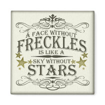 A Face Without Freckles Refrigerator Magnet