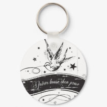 "A fairer house than prose" keychains