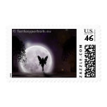 A fairy against the moon post stamp